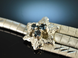 Around 1960! Chic Vintage Sixties Chain Silver 800 Sapphires