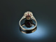 Um 1980! Feiner Rubin Brillant Ring 0,5 ct Wei&szlig; Gold 585