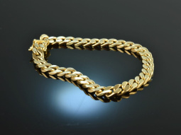 Around 1980! Classic heavy tank bracelet gold 585