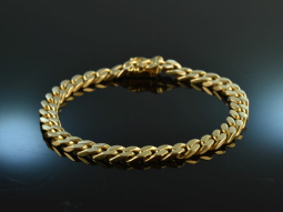 Around 1980! Classic heavy tank bracelet gold 585