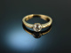 Um 1910! Solit&auml;r Ring mit Altschliff Diamant 0,5 ct Gold 585