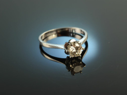 Around 1980! Finest Brilliant Solitaire Ring 0.5 ct White...