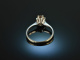 Around 1980! Finest Brilliant Solitaire Ring 0.5 ct White Gold 750