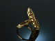 Around 1965! Classic large garnet ring gold 333