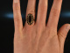 Around 1965! Classic large garnet ring gold 333