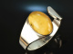 Around 1970! Very beautiful bangle with honey amber silver 925