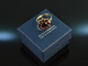 Around 1950! Flower shaped vintage garnet ring gold 333
