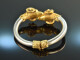 Around 1970! Exceptional ram bangle silver gold plated