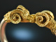 Around 1970! Exceptional ram bangle silver gold plated