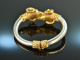 Around 1970! Exceptional ram bangle silver gold plated
