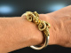 Around 1970! Exceptional ram bangle silver gold plated