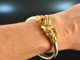 Around 1970! Beautiful ram bangle silver gold plated