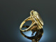 Around 1950! Especially beautiful vintage aquamarine ring gold 585