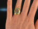 Around 1950! Especially beautiful vintage aquamarine ring gold 585