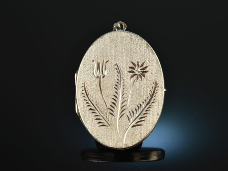 Around 1960! Large medallion pendant silver 835