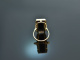 Around 1950! Chic straight ring onyx gold 585