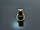 Um 1950! Schicker geradliniger Ring Onyx Gold 585