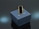 Around 1950! Chic straight ring onyx gold 585
