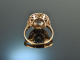 Um 1910! Sch&ouml;ner Ring mit Diamant Rosen Gold 750