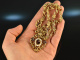 Around 1960! Especially beautiful traditional dirndl necklace garnet pearls silver gold plated