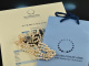 Around 1980! Classic Beautiful Akoya Cultured Pearl Necklace 3 Row Sapphire White Gold 585