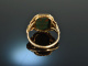 Um 1930! Besonders sch&ouml;ner Wappen Siegel Ring Blutjaspis Gold 333