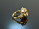Um 1955! Sch&ouml;ner Vintage Citrin Ring Gold 585