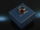 Around 1970! Beautiful ladies coat of arms signet ring carnelian gold 333