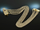 Vienna around 1860! Beautiful Trachten Kropf necklace 6 rows garnet silver