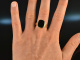 Around 1960! Classic Coat of Arms Signet Ring Onyx Gold 585