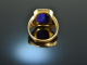 Um 1950! Sch&ouml;ner Wappen Siegel Ring Lapislazuli Gold 585