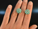 Vienna around 1955! Chic Vintage Ear Clips Turquoise Gold 585