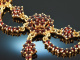 Around 1985! Pretty traditional Dirndl necklace with garnets silver gold plated