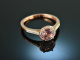 Zartes Violett! Schicker Amethyst Diamant Ring Ros&eacute; Gold 585