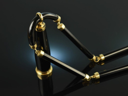 Around 1980! Exceptional long necklace with onyx and gold...