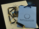 Around 1980! Exceptional long necklace with onyx and gold 585