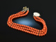 Around 1950! Three row Sardegna coral bracelet silver 800