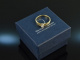 Um 1950! Klassischer Diamant Verlobungs Ring 0,1 ct Gold 585