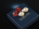 Coral Reef! Chic earrings baroque cultured pearls drops red enamel silver 925