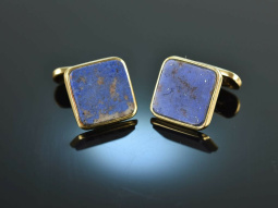 Um 1960! Klassische Manschettenkn&ouml;pfe Lapislazuli...