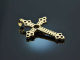 Around 1990! Beautiful cross pendant with garnets gold 585