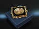 Italien um 1850! Feine Mikromosaik Brosche mit Forum Romanum Gold 585