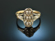 M&uuml;nchen um 1915 Feinster Art Deco Diamant Ring 0,4 ct Gold 585