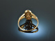 M&uuml;nchen um 1915 Feinster Art Deco Diamant Ring 0,4 ct Gold 585