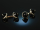Around 1970! Fancy cufflinks with onyx cones silver 935