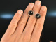Around 1970! Fancy cufflinks with onyx cones silver 935