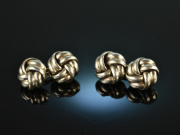 Around 1955! Classic Knot Cufflinks Silver 835