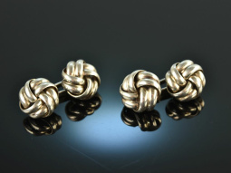 Around 1955! Classic Knot Cufflinks Silver 835