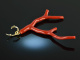 Boho Style! Large Coral Branch Pendant with Chain Silver 925 Gold Plated