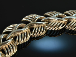 Around 1970! Chic heavy statement bracelet from silver 925
